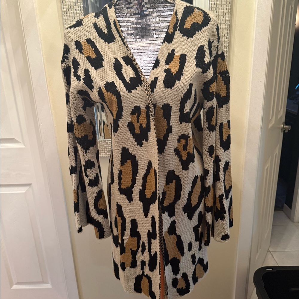 Leopard long sweater